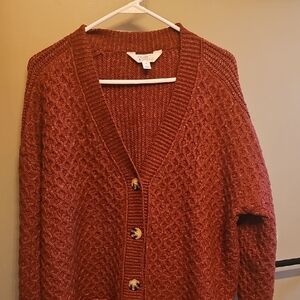 Market & Spruce Rust Cardigan Sweater